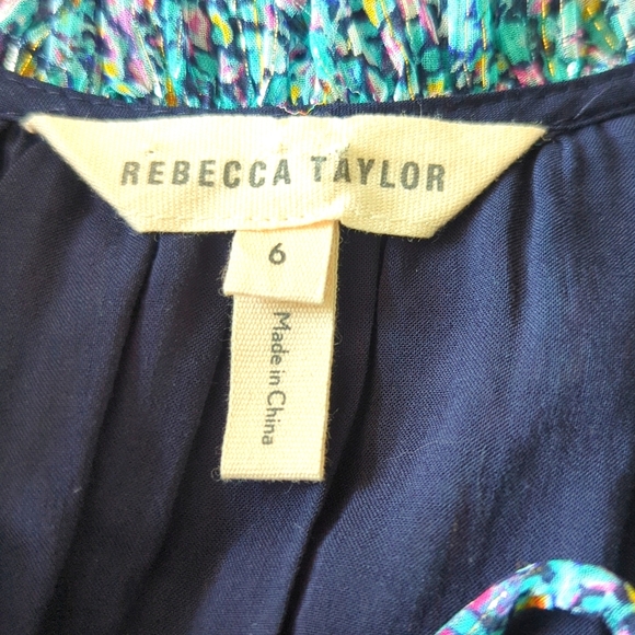 Rebecca Taylor Minnie Floral Women's Silk Dress - Picture 8 of 10